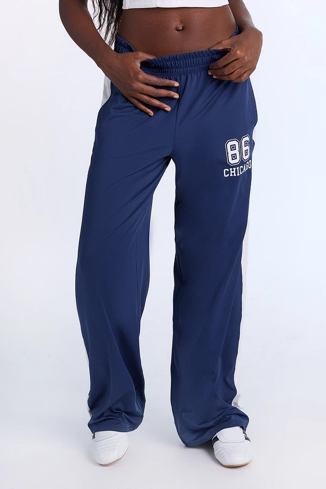 Tricot Wide Leg Track Pants