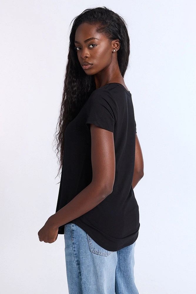 Short Sleeve V-Neck Relaxed Tee