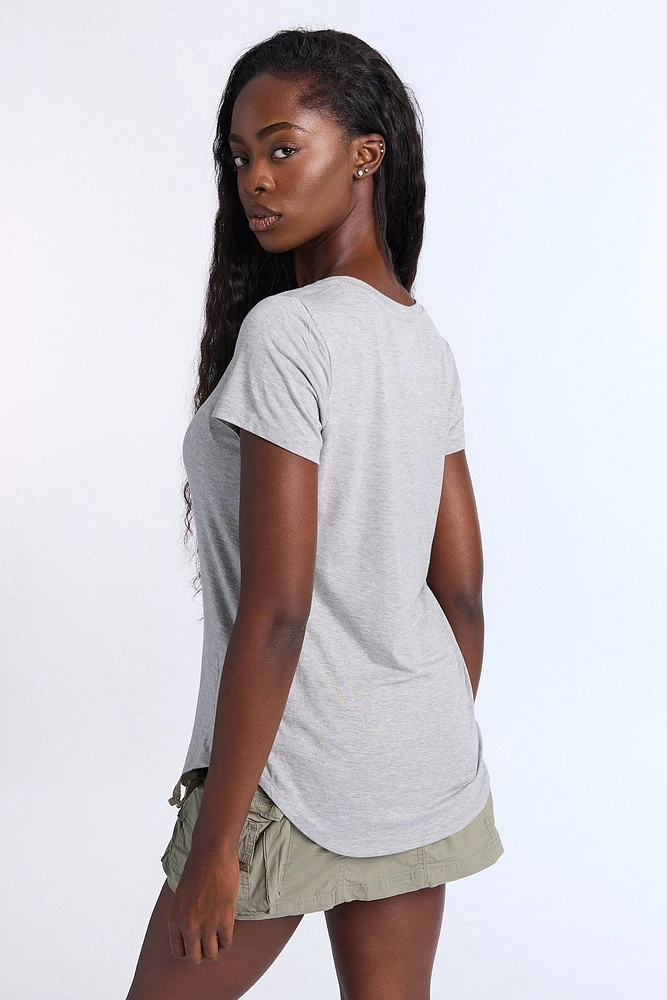 Short Sleeve V-Neck Relaxed Tee