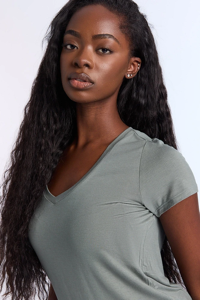 Short Sleeve V-Neck Relaxed Tee