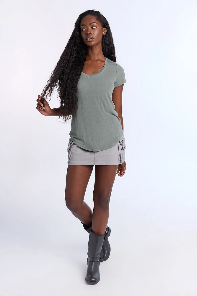 Short Sleeve V-Neck Relaxed Tee