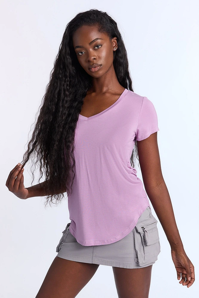 Short Sleeve V-Neck Relaxed Tee