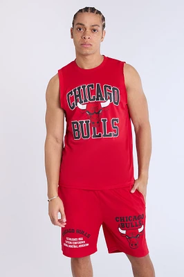 Short en maille rouge Chicago Bulls homme