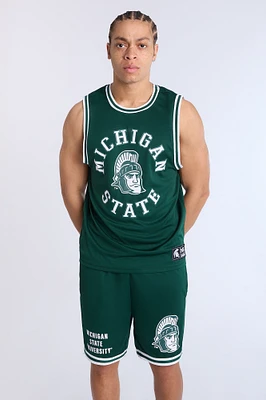 Mens Michigan State University Spartans Mesh Shorts