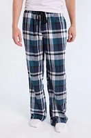 West49 Mens Teal Plaid Pajama Bottoms