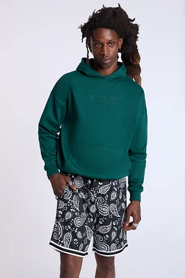 Arsenic Mens Allover Bandana Print Fleece Shorts