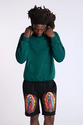 Arsenic Mens Graphic Print Fleece Shorts
