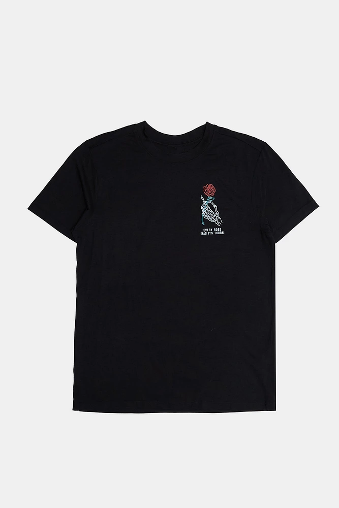 Arsenic Mens Every Rose Graphic T-Shirt