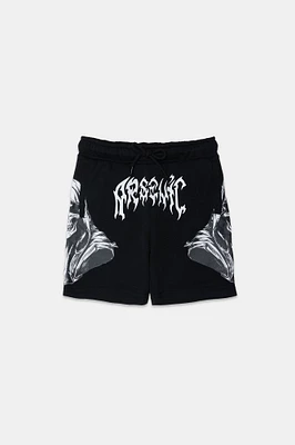 Short en molleton imprimé logo Arsenic junior