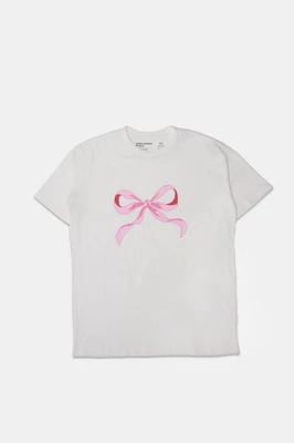 T-shirt imprimé boucle femme