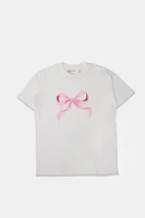 T-shirt imprimé boucle femme