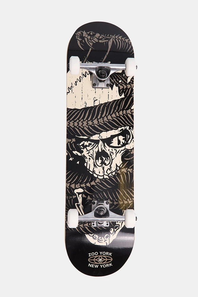 Skateboard imprimé crâne et serpent Zoo York 8.25"