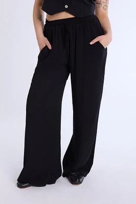 Wide Leg Pant With Drawstring