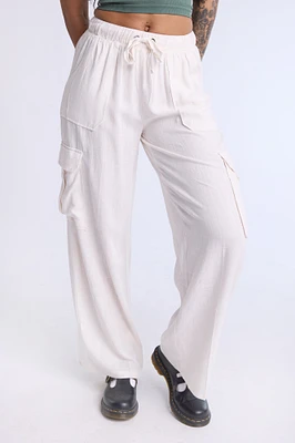 Pantalon cargo à jambes larges