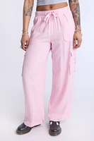 Pantalon cargo à jambes larges