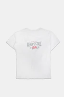 T-shirt coupe carrée imprimé 1987 Aéropostale femme