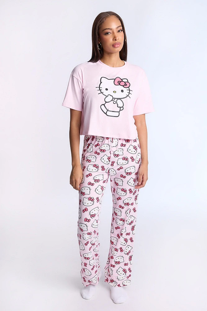 Hello Kitty 2-Piece Pajama Tee & Pant Set