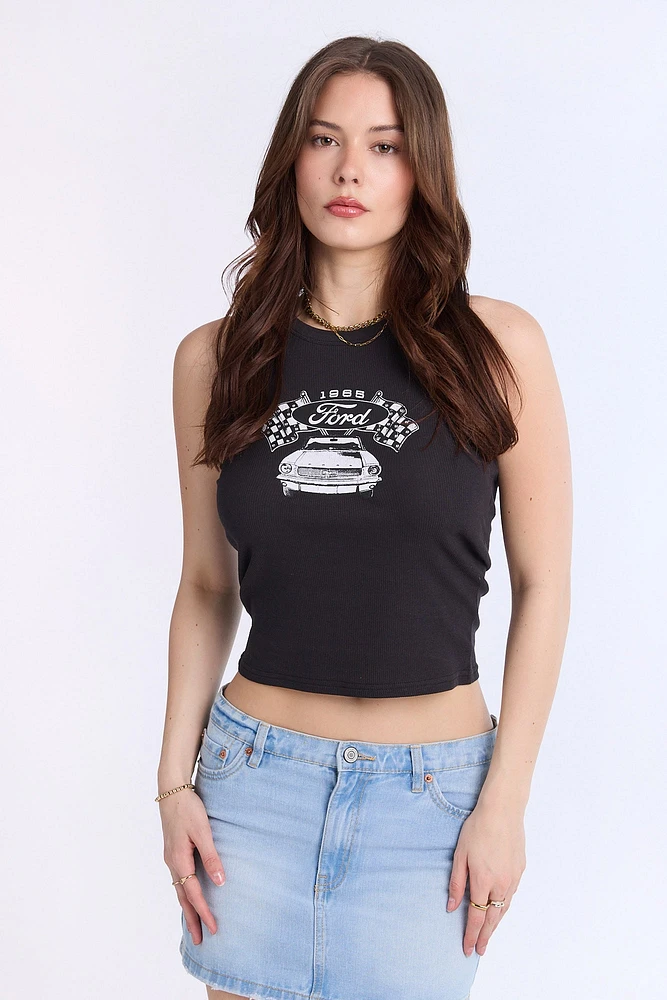 Camisole côtelée à col montant Ford