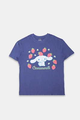 T-shirt coupe boyfriend imprimé fraise Cinnamoroll