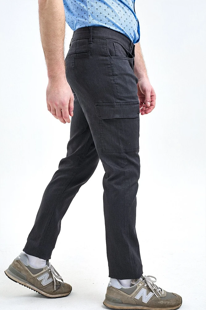 Pantalon cargo en sergé