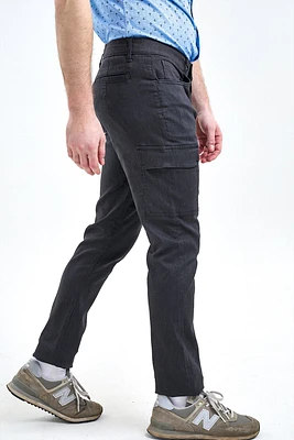Pantalon cargo en sergé