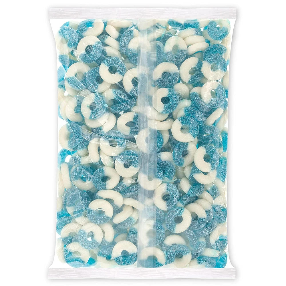 Gummi Blue Raspberry Rings 4.5 lb. Bag