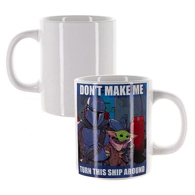 Star Wars The Mandalorian Grogu "Don't Make Me" Meme 16 oz. Ceramic Mug