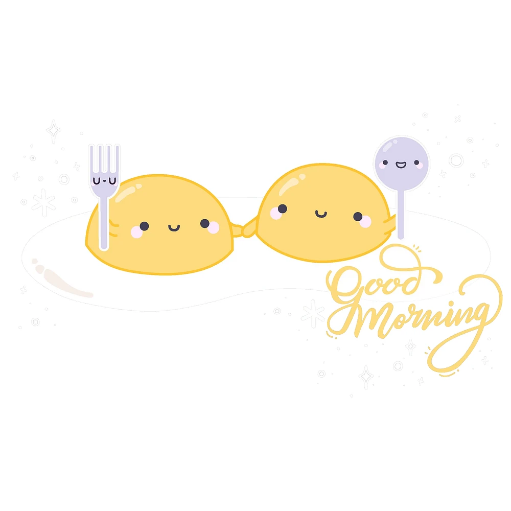 Good Morning Eggs 4" Sticker