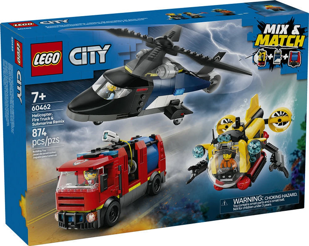 LEGO City - Helicopter, Fire Truck and Submarine