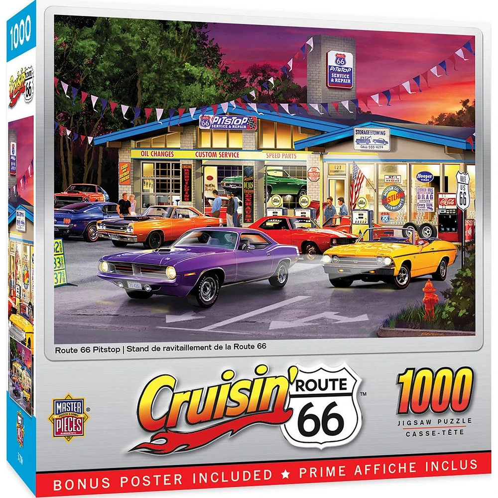 Cruisin‘ Route 66 - Route 66 Pitstop - 1000 Piece Puzzle
