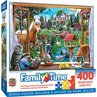 Family Time - Peeking Through - 400 Piece Puzzle