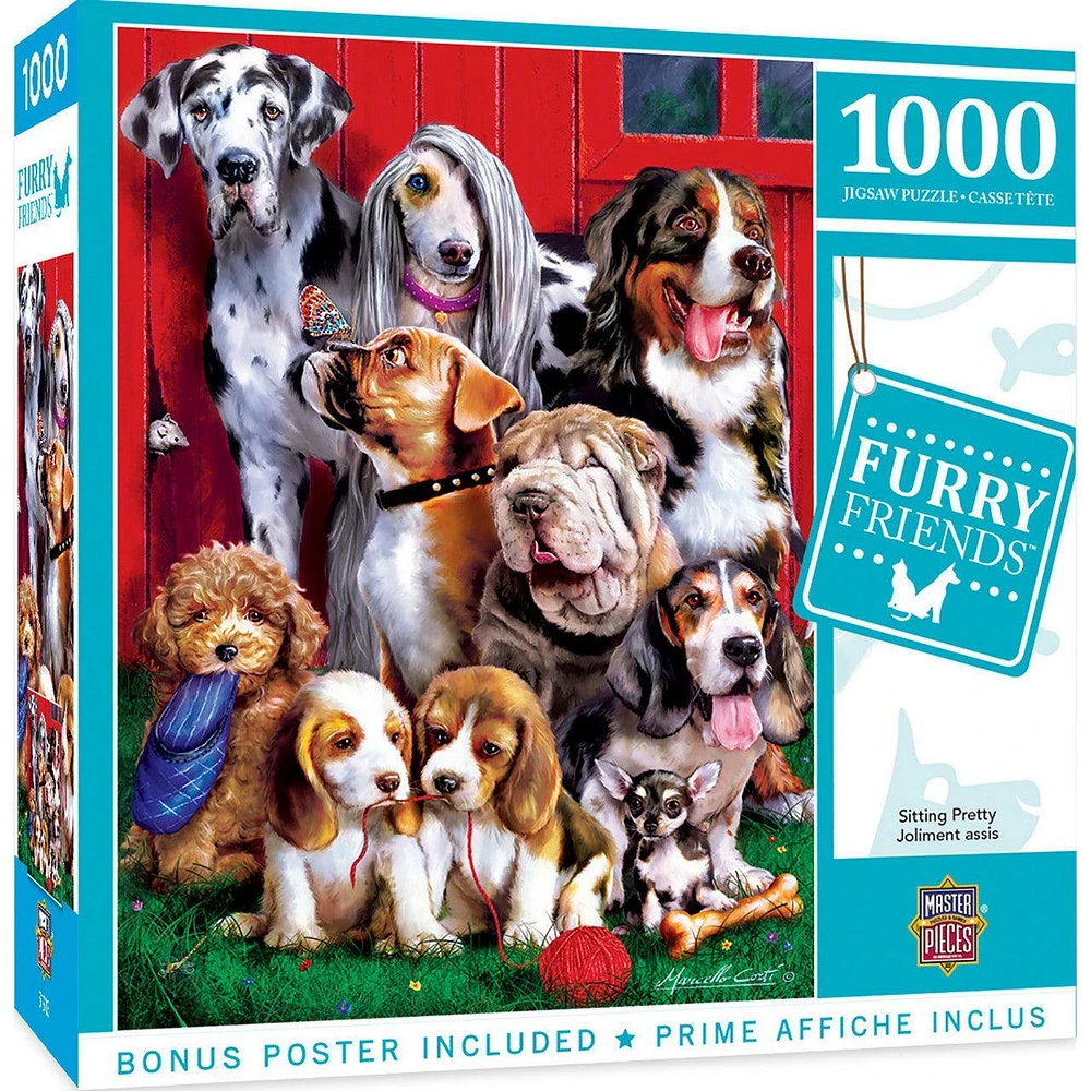 Furry Friends - Sitting Pretty - 1000 Piece Puzzle