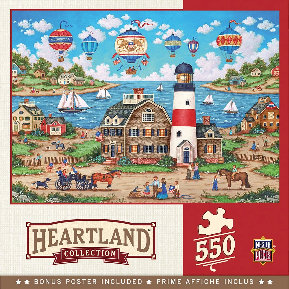 Heartland Collection - Balloons Over the Bay - 550 Piece Puzzle
