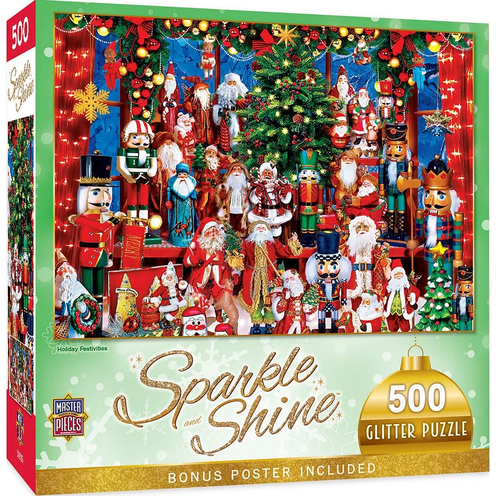 Holiday - Holiday Festivities - 500 Piece Glitter Puzzle