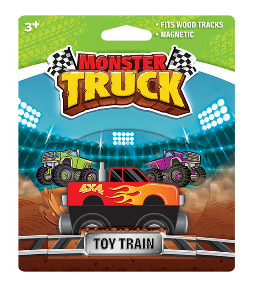 Monster Truck Wood Toy Train
