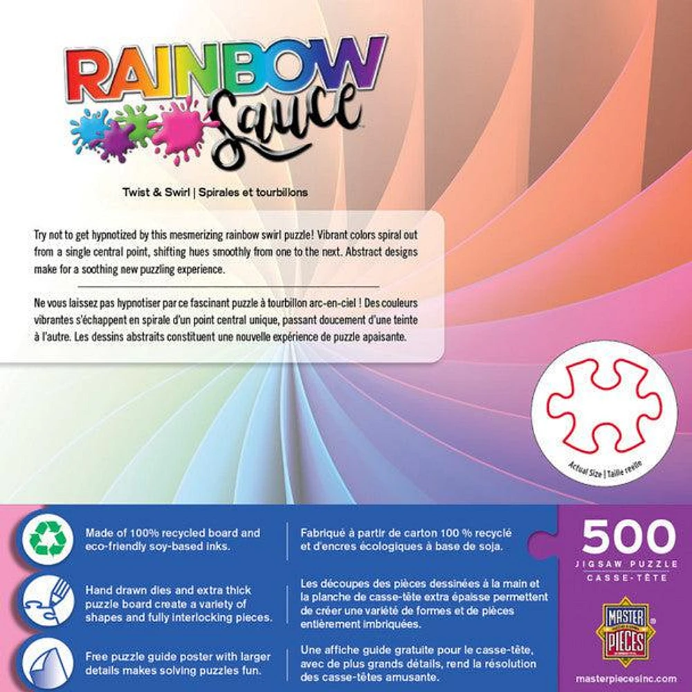 Rainbow Sauce - Twist and Swirl - 500 Piece Puzzle