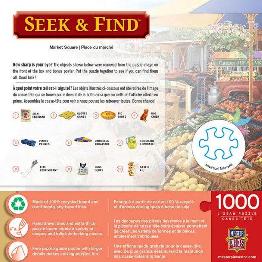 Seek & Find - Market Square - 1000 Piece Puzzle