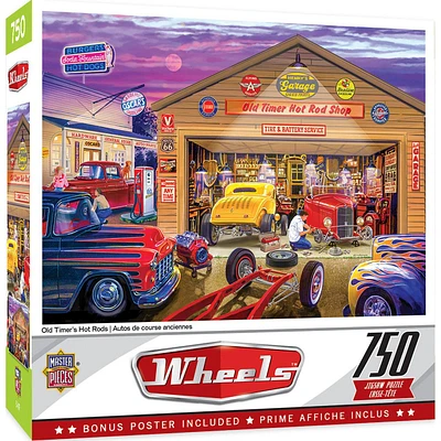 Wheels - Old Timer's Hot Rods - 750 Piece Puzzle
