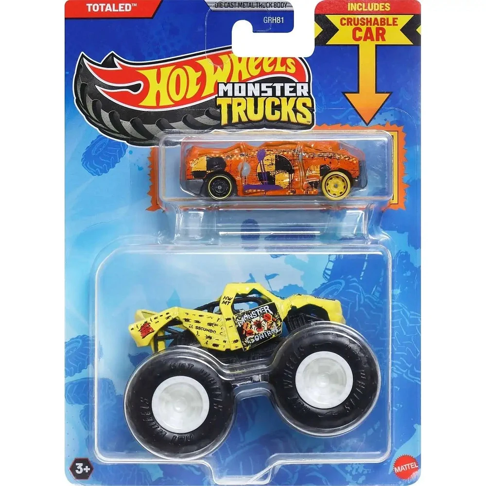 HOT WHEELS Monster Truck plus Car - Totaled