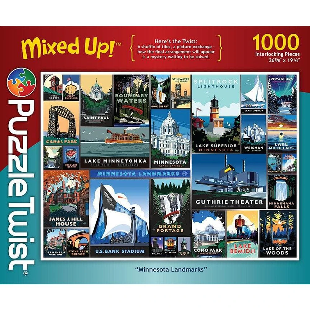 Puzzle Twist - Minnesota Landmarks - 1,000 Piece Puzzle