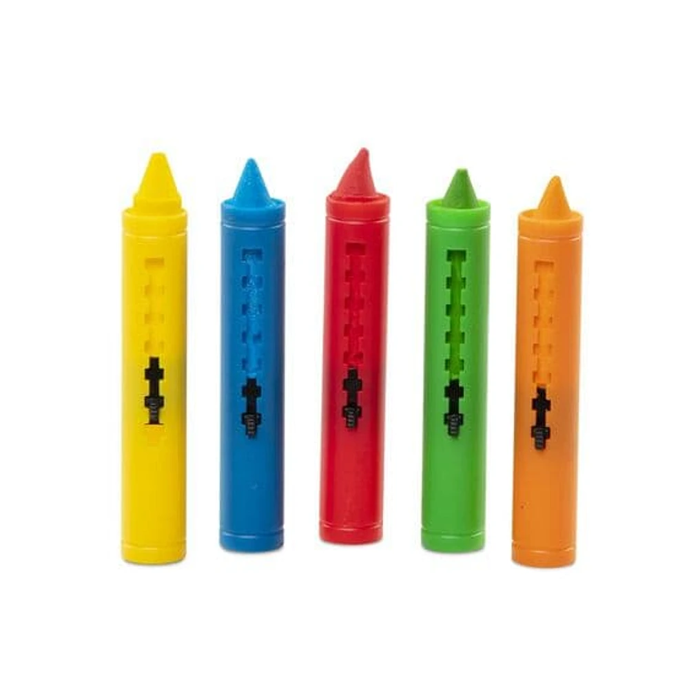 Learning Mat Wipe Off Crayons - 5 Colors