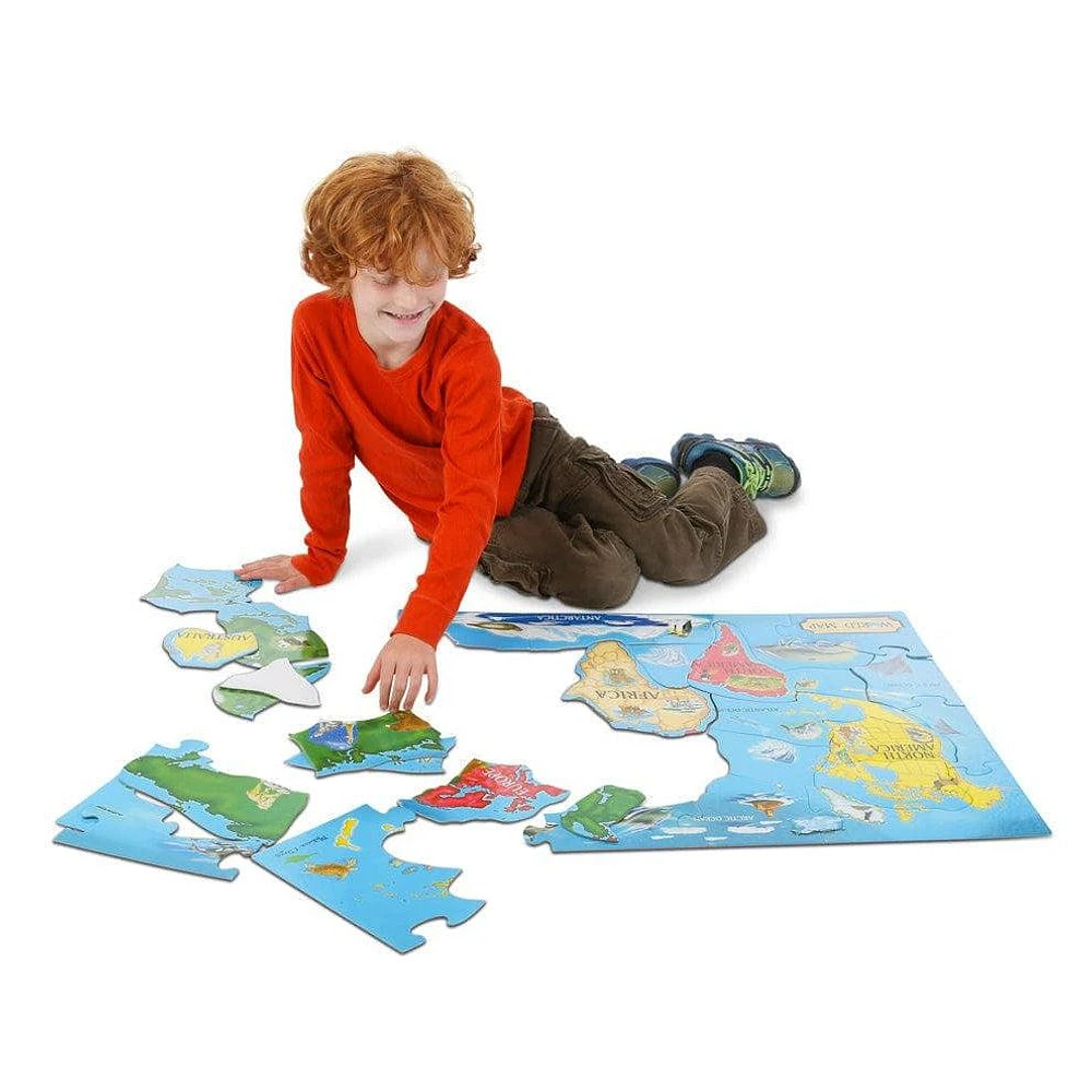 World Map Floor Puzzle - 33 Pieces