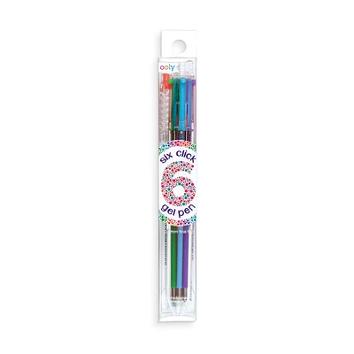 6 Click Multi Color Gel Pen - Fine Tip