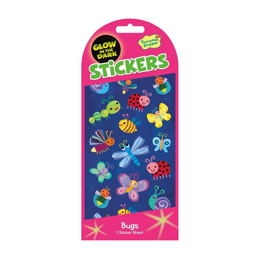Glow In The Dark - Cute Bug Stickers