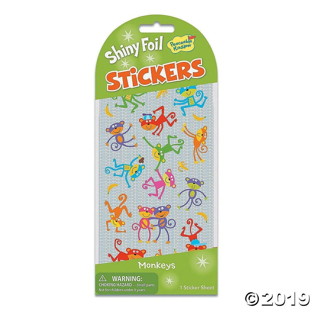 Monkeys Foil Sticker Pack