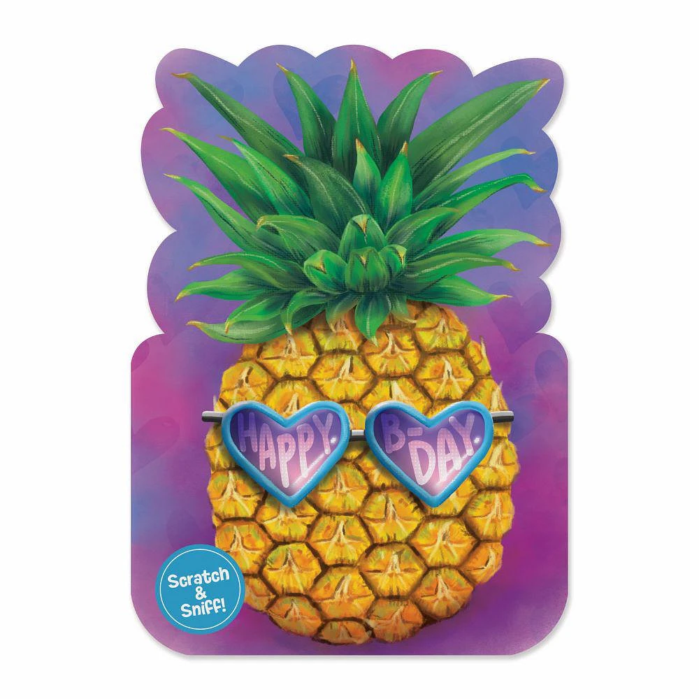 Scratch & Sniff Birthday Card - Pineapple