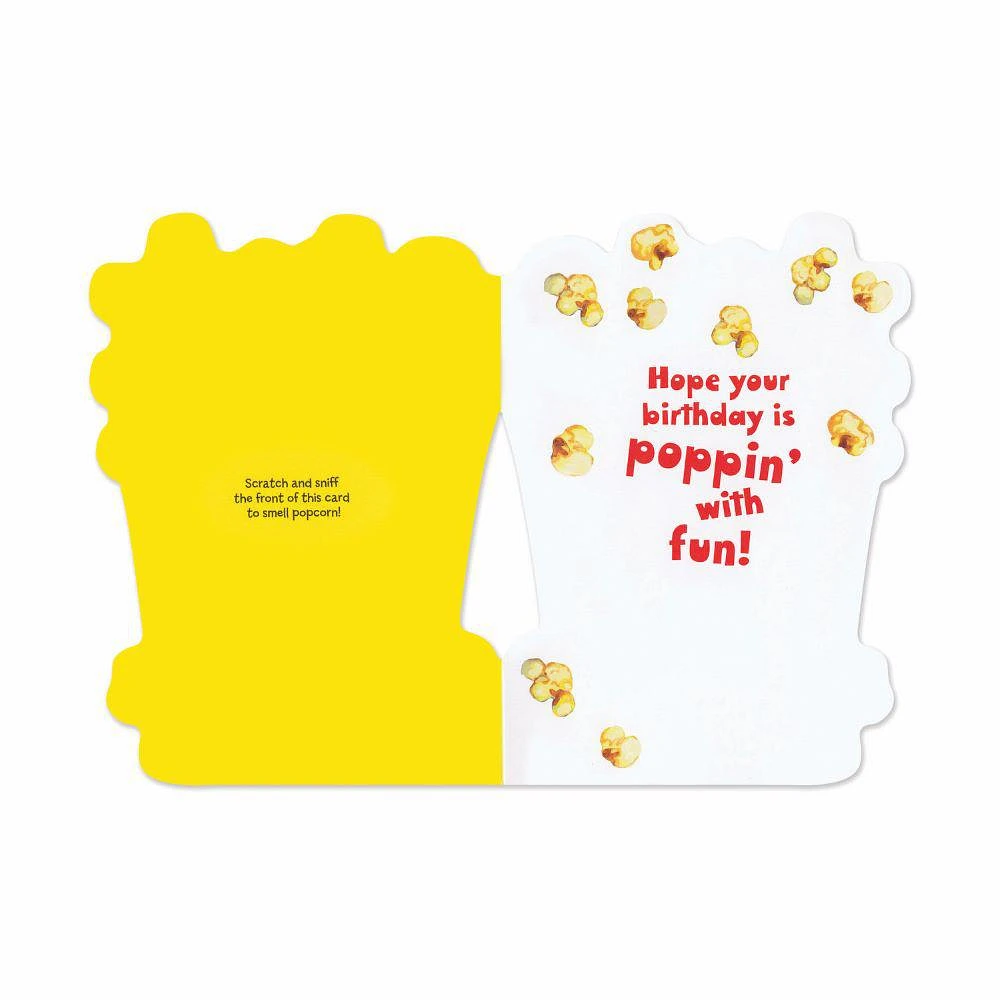 Scratch & Sniff Birthday Card - Popcorn