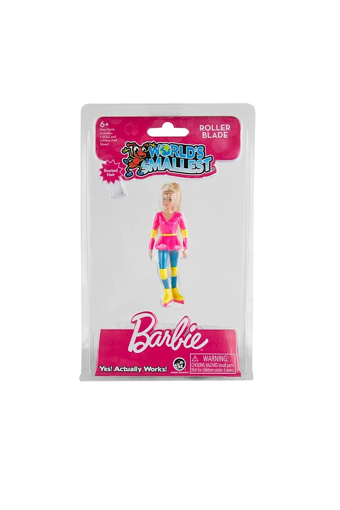 World's Smallest 4 Inch Posable Barbie™ Doll – Rollerblade Or Cowgirl