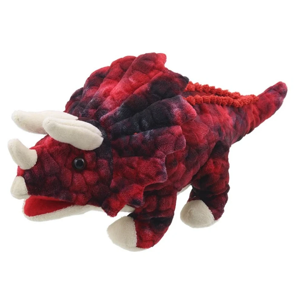 Baby Triceratops Puppet - Red