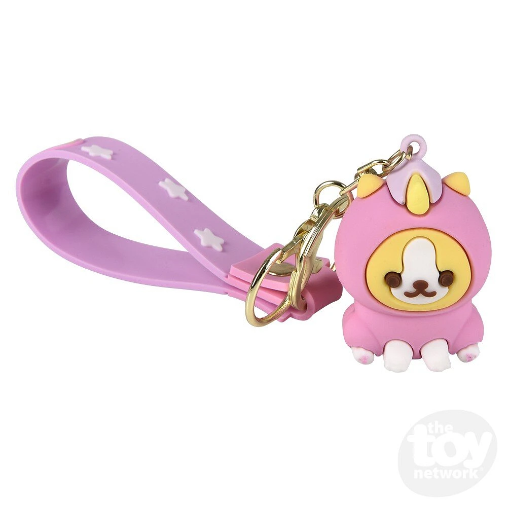2" Kawaii Animal Wristlet Clip On
